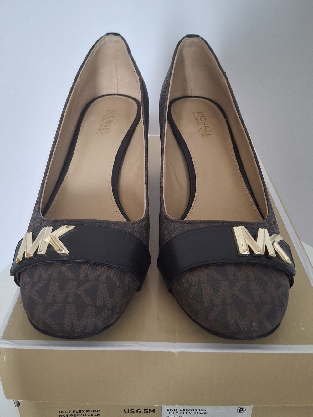 Michael Kors Jilly Flex Monogram Logo Pumps 6.5